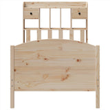 Bookcase Bed without Mattress 75x190 cm Small Single Solid Wood Pine 3323167