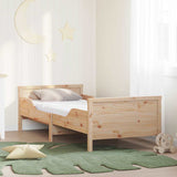 Bed Frame with Mattress Brown 80 x 200 cm Solid Pine Wood 3385943