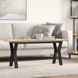 Coffee Table Y-Frame 110x40x45.5 cm Solid Wood Pine and Steel 3282777