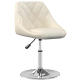Swivel Dining Chairs 2 pcs Cream Velvet 335282