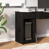 Computer Tower Stand with Drawer Black 35x45x77 cm 858741