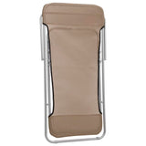 Folding Beach Chairs 2 pcs Taupe Textilene&Powder-coated Steel 360193