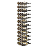 Wall Mounted Wine Rack for 36 Bottles 2 pcs White Iron 340889