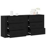 Sideboard Black Oak 160 x 33 x 70 cm Engineered Wood 3333083