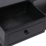 Tv Cabinet Black Solid Paulownia Wood, MDF 108 x 30 x 40 cm 338518