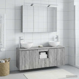 Bathroom Cabinet Set 4 pcs Grey Sonoma Engineered Wood 3406340