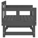 Garden Chairs 2 pcs Grey Solid Wood Pine 825389