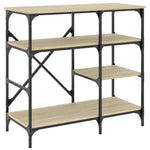 ZNTS Baker's Rack Sonoma Oak 90x40x84 cm Engineered Wood and Metal 845422