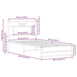 Bed Frame without Mattress Smoked Oak 80x200 cm Engineered Wood 4106899