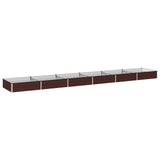Raised Garden Bed Brown 480 x 80 x 24 cm cold-rolled steel 8006520