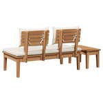Garden Bench 2 pcs Brown Solid Teak wood 42006396