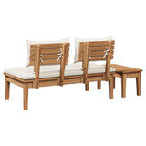 Garden Bench 2 pcs Brown Solid Teak wood 42006396