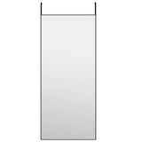 Door Mirror Black 40x100 cm Glass and Aluminium 327408