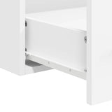 Bathroom Cabinet with Mirror White Engineered Wood 833879