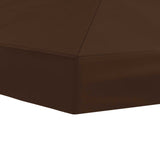Gazebo Canopy Cover 6 x 3 m Brown Polyester 190 900409