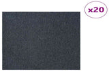 Carpet Tile Blue Grey 50 x 50 cm 20 pcs PP and Bitumen 42032454