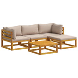 Sofa Set 5 pcs Natural Solid Acacia Wood 3417217