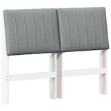 Upholstered Headboard Light Grey 120 cm Solid Pine Wood 879408