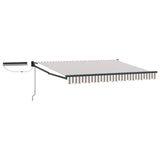 Electric Retractable Awning Light Grey and White 3.5 x 2 m 3425715