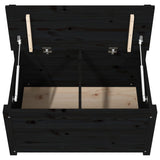 Bench Black 80x41x77 cm Solid Wood Pine 823553