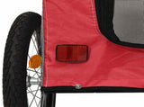 Pet Bike Trailer with Storage Red and grey 125 x 53 x 54 cm 93845