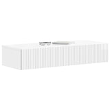 Wall-Mounted Side Table High Gloss White 87.5 x 34.5 x 17 cm 898499