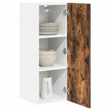 Hanging Cabinet with Door Smoked Oak and White 30 x 31 x 80 cm 884250