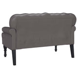 Bench Grey 119.5 x 64.5 x 75 cm Faux Leather 42019297