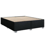 ZNTS Box Spring Bed with Mattress Black 180x200 cm Fabric 3285983