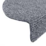 Stair Mats Self-adhesive 15 pcs 65x21x4 cm Light Grey Half Round Large 132699