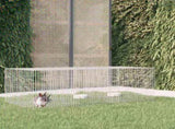 3-Panel Rabbit Cage 163x79x54 cm Galvanised Iron 171569