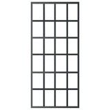 Sliding Door with Hardware Set ESG Glass&Aluminium 90x205 cm 3081965
