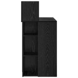Desk with Shelf Black Oak 90 x 48 x 101.5 cm Engineered Wood 869523