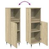 Bathroom Cabinet Sonoma Oak 30x30x100 cm Engineered Wood 849670