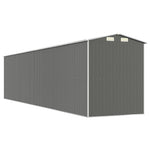 Garden Shed Light Grey 192x855x223 cm Galvanised Steel 3147446
