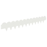 Lawn Edging 10 pcs 103 x 15 cm Steel White 8008648