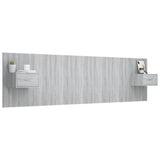 Bed Headboard with Cabinets Grey Sonoma Engineered Wood 3115730