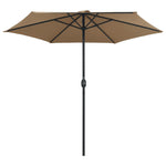 ZNTS Garden Parasol with Aluminium Pole 270x246 cm Taupe 47347