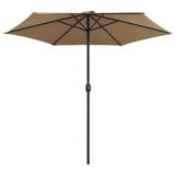 ZNTS Garden Parasol with Aluminium Pole 270x246 cm Taupe 47347