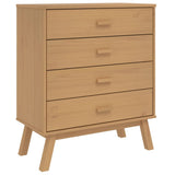 Drawer Cabinet OLDEN Brown Solid Wood Pine 358588