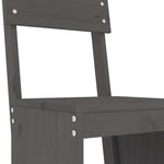 3 Piece Garden Bar Set Grey Solid Wood Pine 3157795