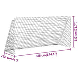 93371 Football Goal with Net White 366x122x182 cm Steel