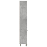 Bathroom Cabinet Concrete Grey 30x30x179 cm Engineered Wood 856139