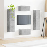 TV Cabinet Set 6 pcs Concrete Grey Engineered Wood 3409126