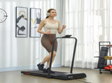 Foldable Walking Treadmill, with LED Display and Wheels, for Home, Office, Fitness Studio, Orange T3398P376856