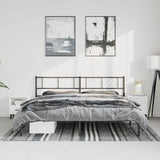 Metal Bed Frame without Mattress with Headboard Black 193x203cm 372185