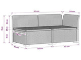2-Seater Garden Sofa Rattan Look PP Light Grey 8011923