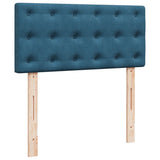 Box Spring Bed with Mattress Dark Blue 100x200 cm Velvet 3286250