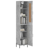 Highboard Concrete Grey 34,5x34x180 cm Engineered Wood 3200141