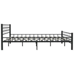 ZNTS Bed Frame without Mattress Black Steel 200x200 cm 285281